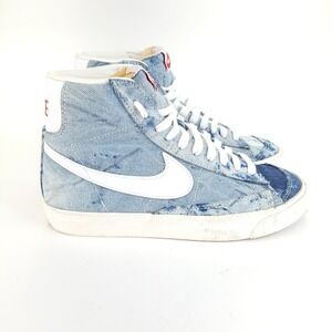 Nike Blazer Mid 77 White Sail Denim Sneaker Shoes Womens Size 7 Activewear Sport